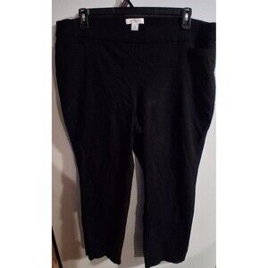 Liz Claiborne Black Pull-on Taper Pants The Lisa Sz 18WP